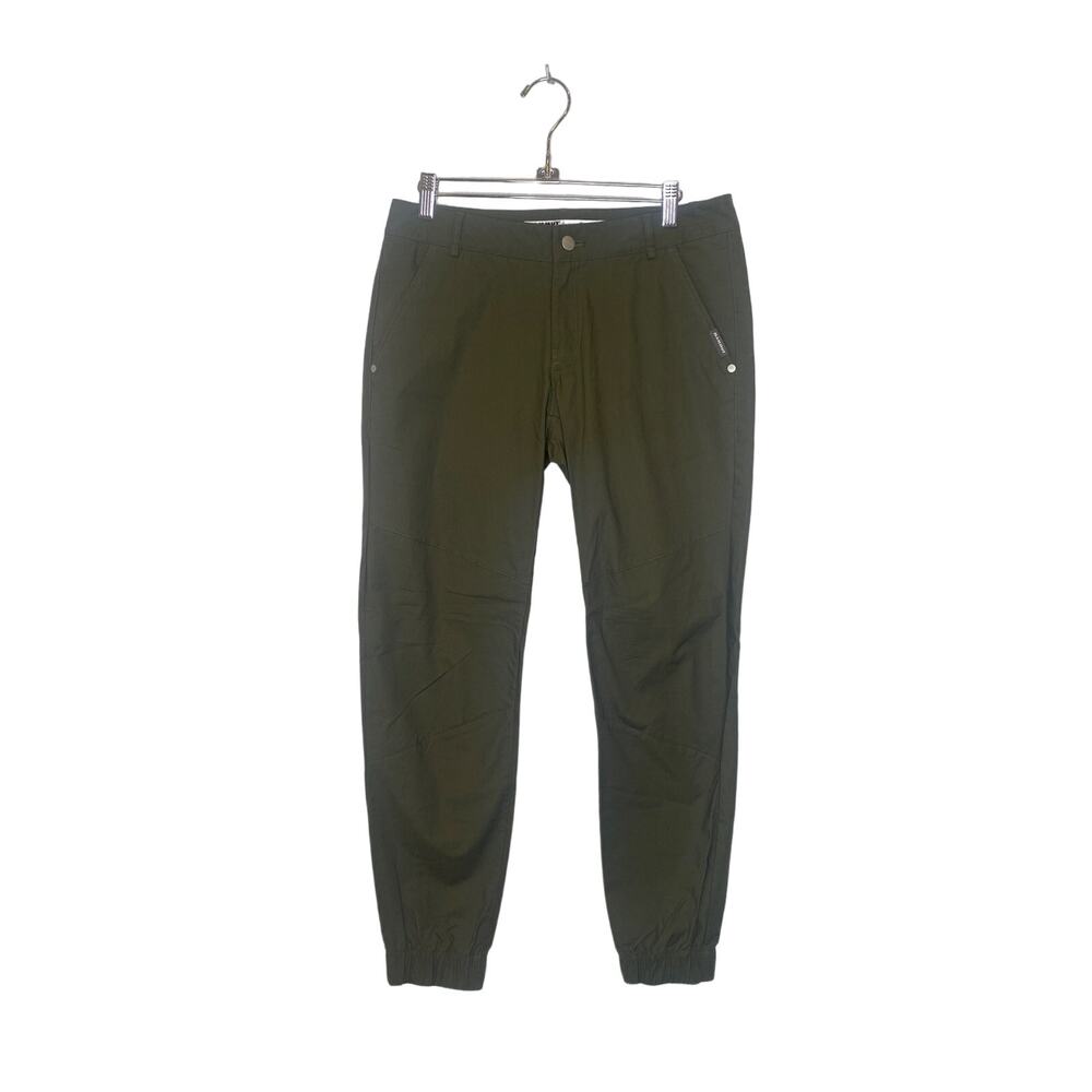 Mammut Olive Green Women’s Jogger Pants EUC Sz 8 Woven Cotton Outdoor Pockets